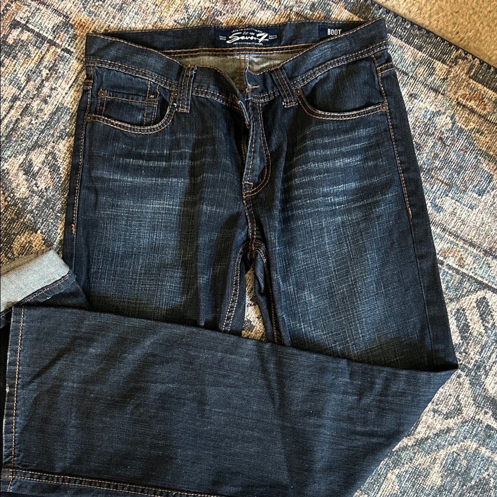 Seven7 Men's Indigo Bootcut Jeans